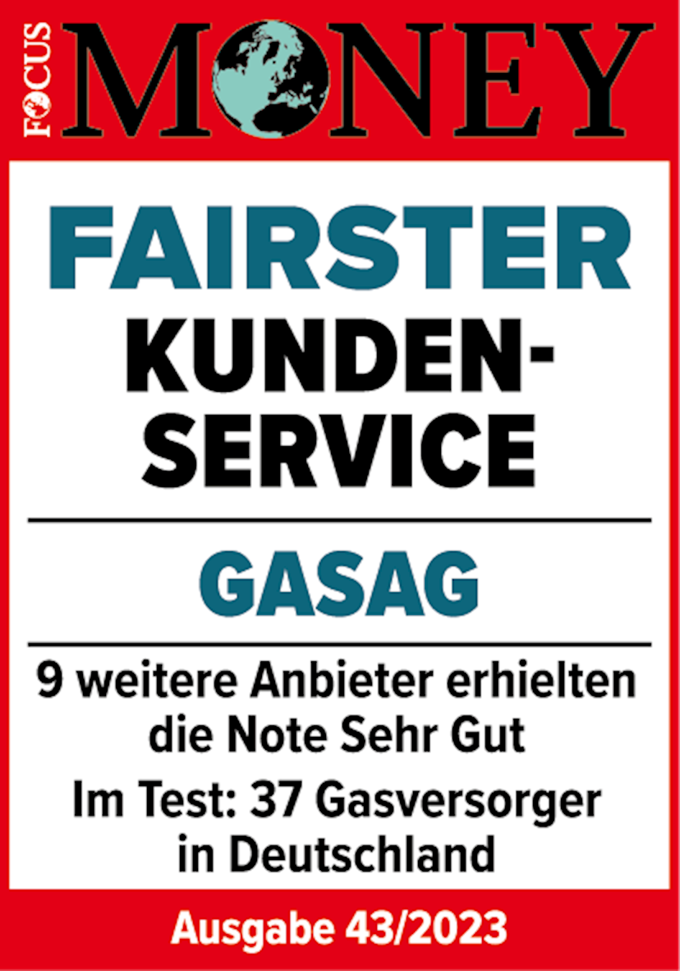 Siegel_FoMo_GASVERSORGER_Fairster Kundenservice_2023_GASAG