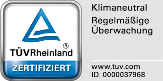TÜV Rheinland Siegel für zertifiziertes Ökogas