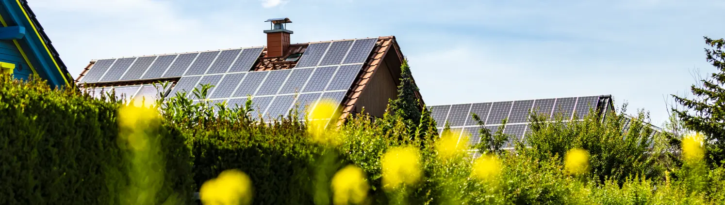 Einfamilienhaus mit Sonnenenergie