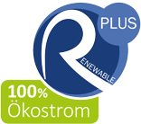 Siegel Renewable Plus 100 Prozent Ökostrom